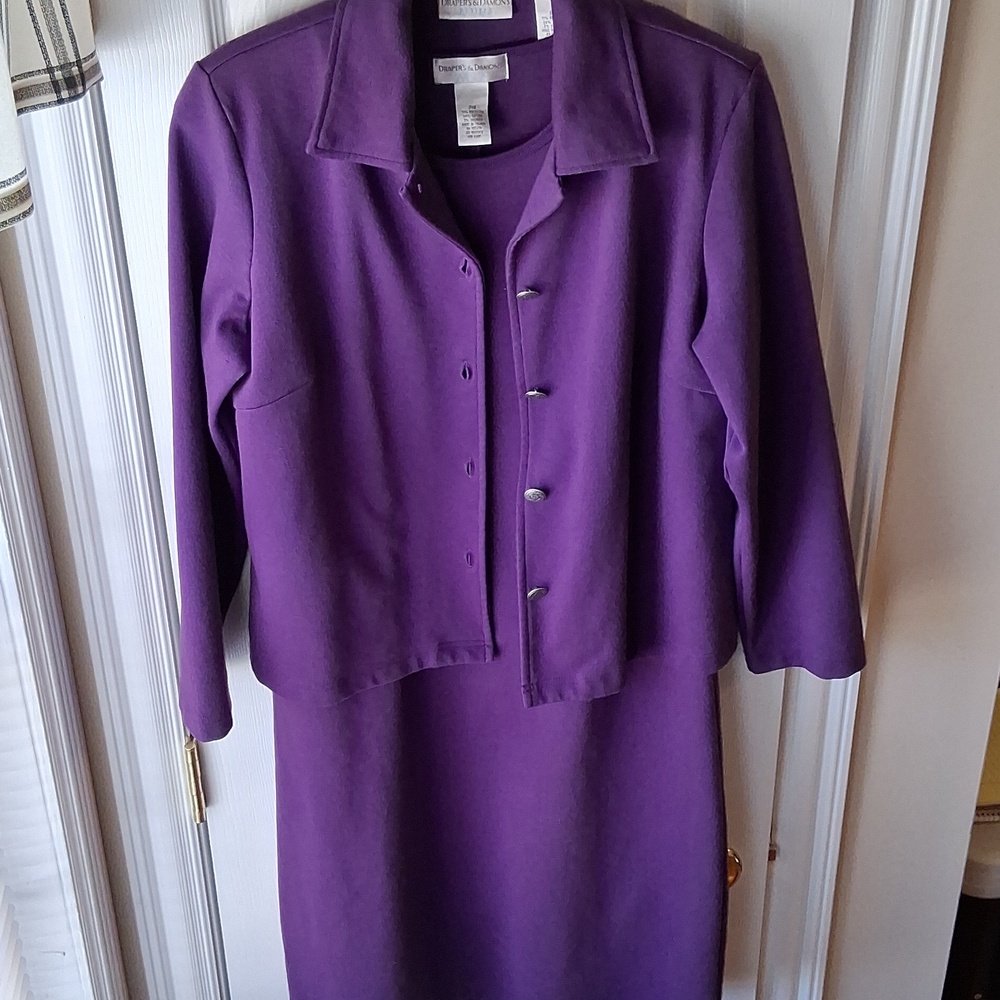 Draper's & Damon's Purple Two-Piece Dress Set